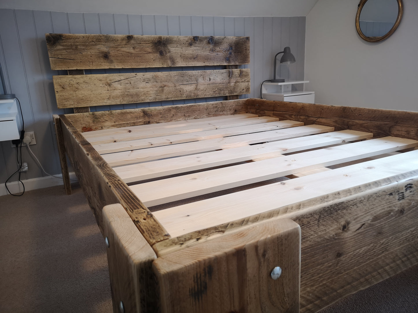 Natural Wood Bed